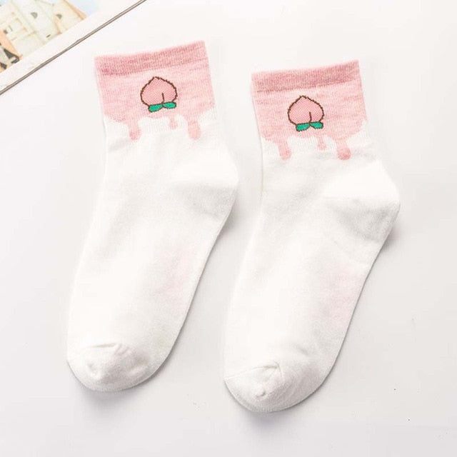 Milky Fruits Socks - The Cute Sock