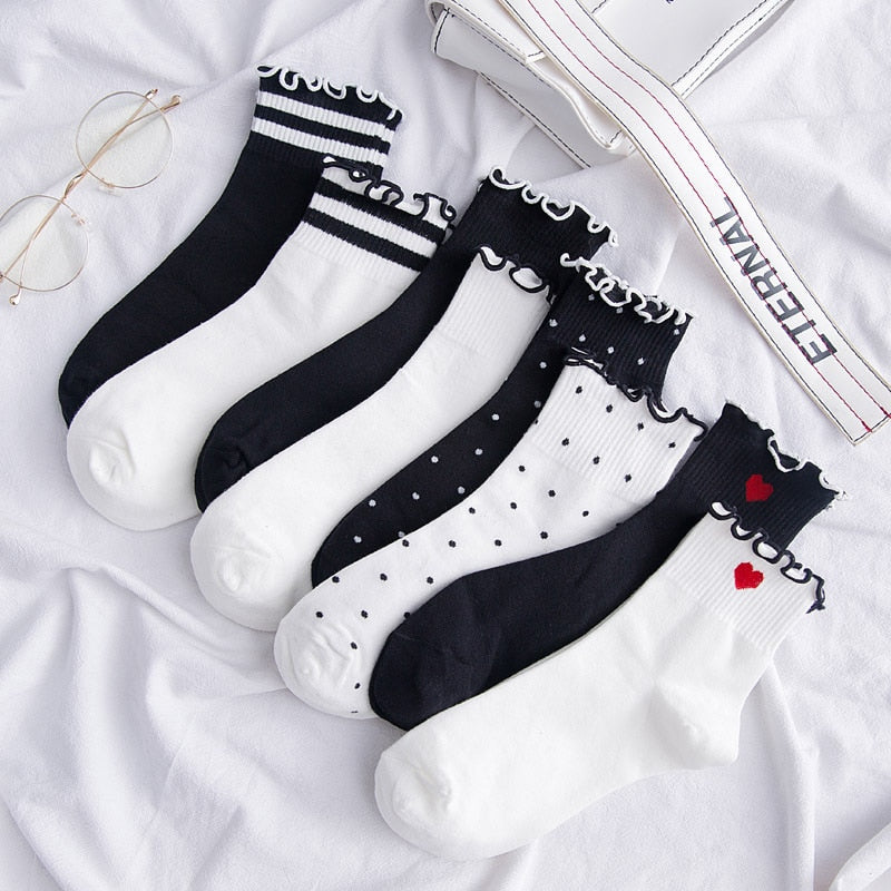 Black and White Cuteness Socks - The Cute Sock