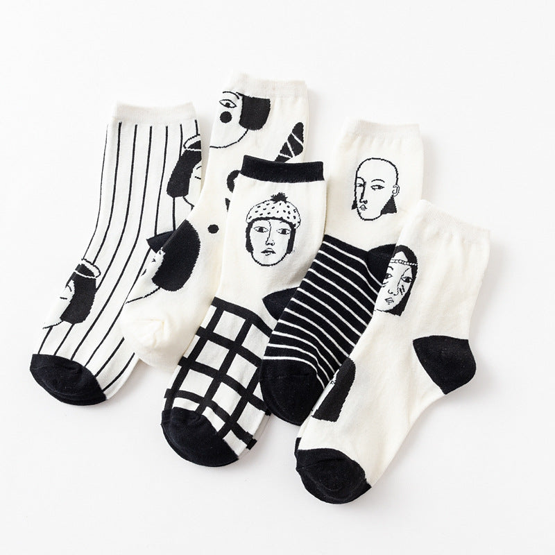 Square in Lines Socks - The Cute Sock