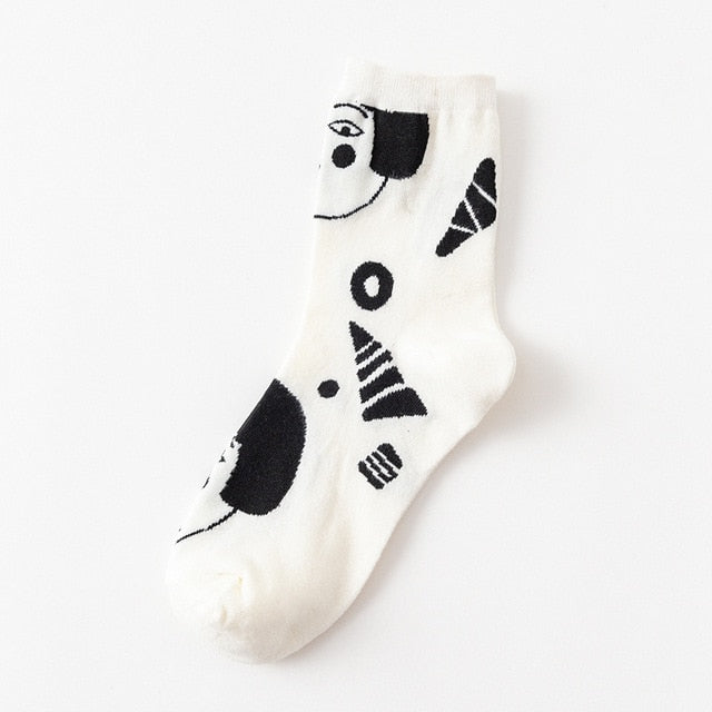 Square in Lines Socks - The Cute Sock